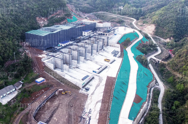 湖北松滋年產(chǎn)300萬(wàn)噸砂石骨料生產(chǎn)線(xiàn)航拍圖