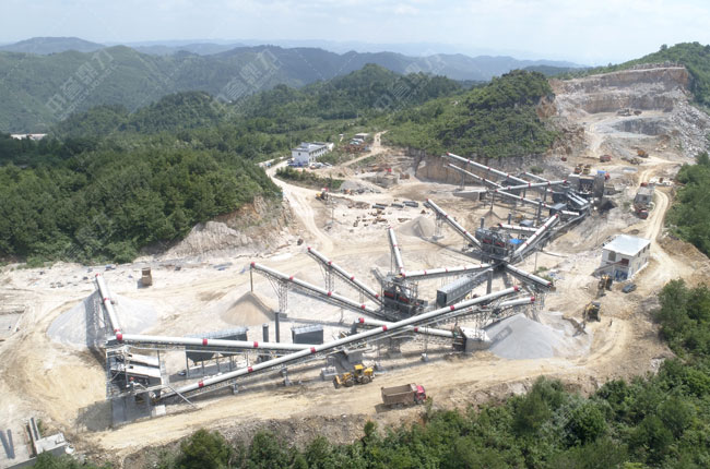 貴州省時(shí)產(chǎn)1000噸砂石骨料生產(chǎn)線