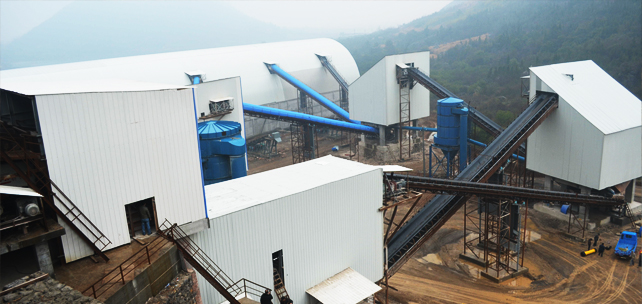 滎陽大雁石料廠時產(chǎn)700噸砂石骨料生產(chǎn)線